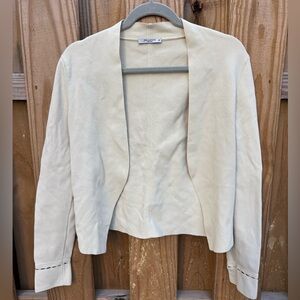 MM LaFleur Jardigan Cardigan Womens XS Cream Open Front Jacket The Sant Ambroeus